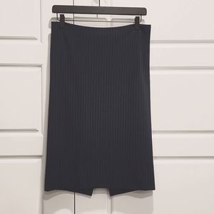Etcetera Navy Blue Pin Striped Pencil Skirt